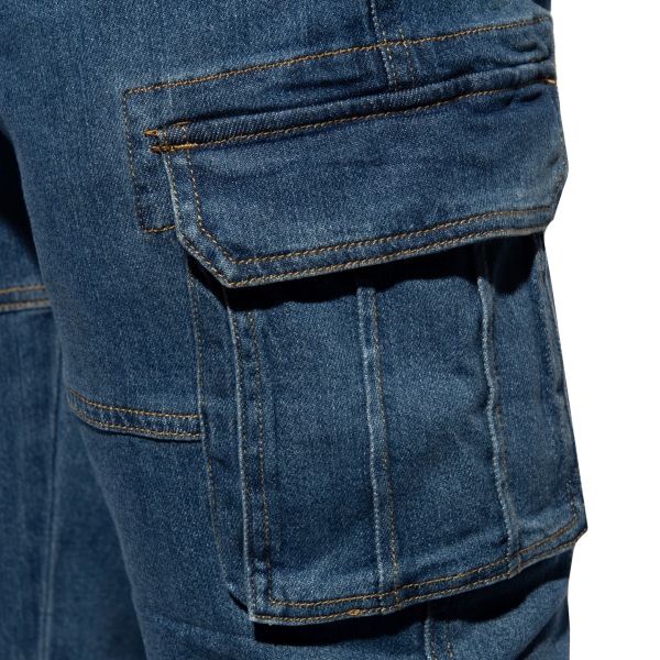 Pantalon Cargo Jeans Bleu Marine ES Collection