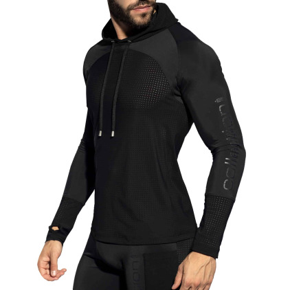 Sweat-Shirt à Capuche Vertex Noir ES Collection