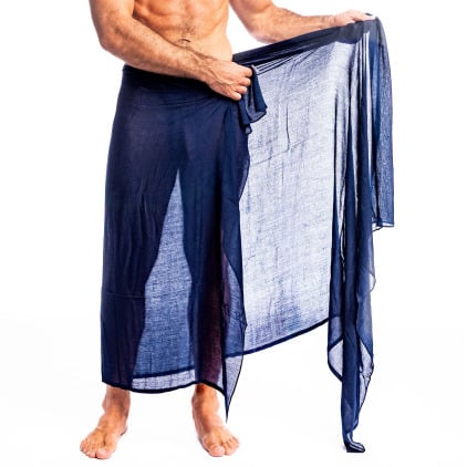 Paréo Calypso Bleu Marine L'Homme Invisible