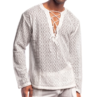 Chemise Tunique Nireo Blanche L'Homme Invisible