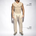 Débardeur Col V Crochet Beige ES Collection