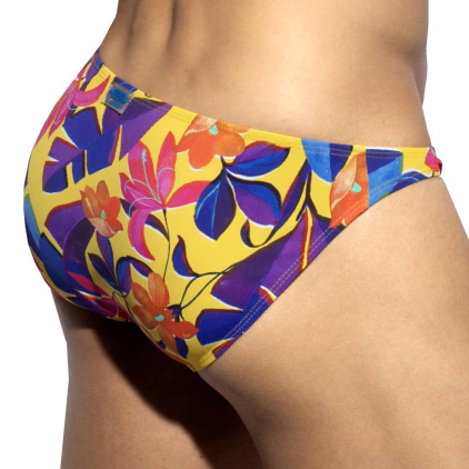 Slip Bikini Bold Flowers Jaune ES Collection