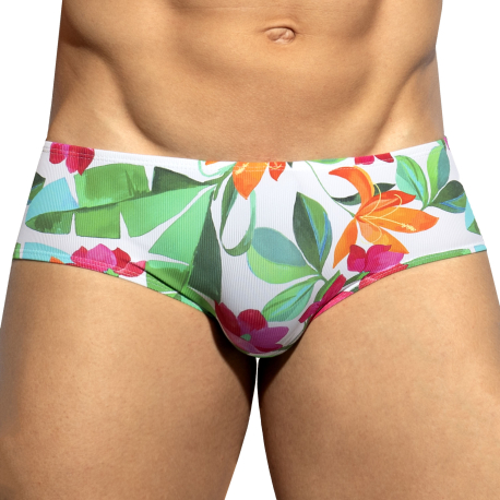 ES Collection Bold Flowers Briefs - White