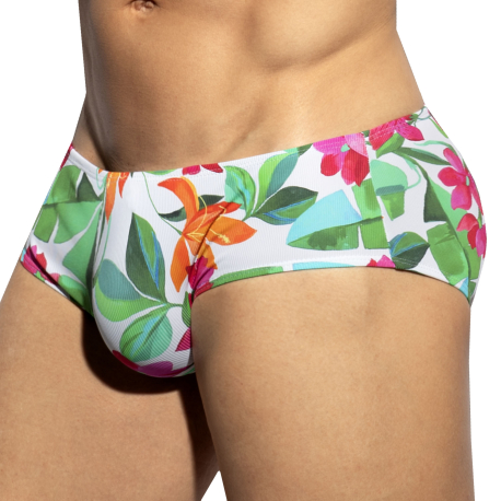 ES Collection Bold Flowers Briefs - White