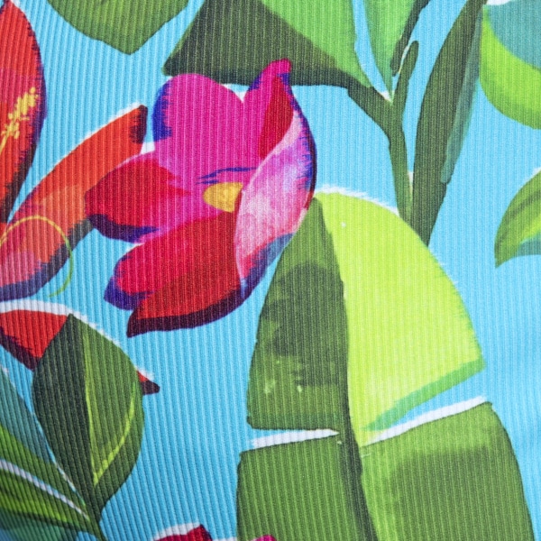 String Bold Flowers Turquoise ES Collection
