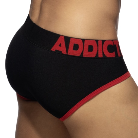 Addicted Pique Microfiber Briefs - Black
