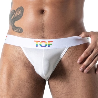 Jock Strap Pride Joyful Blanc TOF Paris