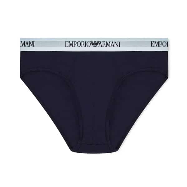 Emporio Armani Pure Cotton Briefs - Navy