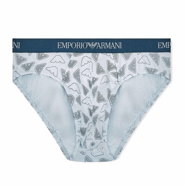 Emporio Armani Pure Cotton Briefs - Light Blue - Logo