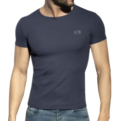 T-Shirt Col Rond Recycled Rib Bleu Marine ES Collection