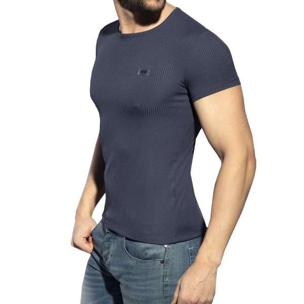 T-Shirt Col Rond Recycled Rib Bleu Marine ES Collection
