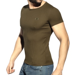 T-Shirt Col Rond Recycled Rib Kaki ES Collection