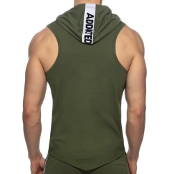 Débardeur à Capuche Bande Logo Kaki Addicted