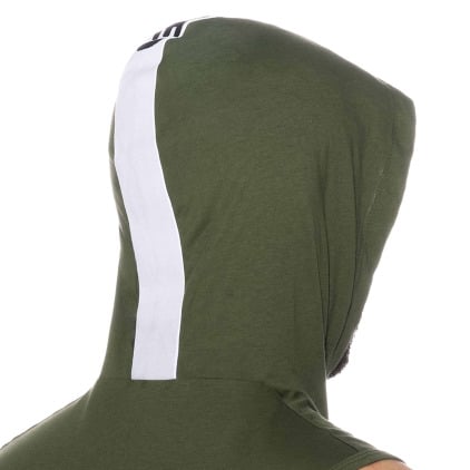 Débardeur à Capuche Bande Logo Kaki Addicted