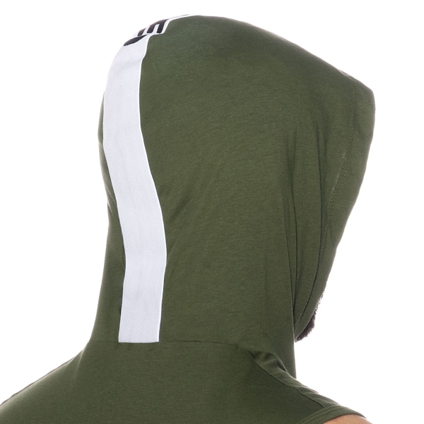 Débardeur à Capuche Bande Logo Kaki Addicted