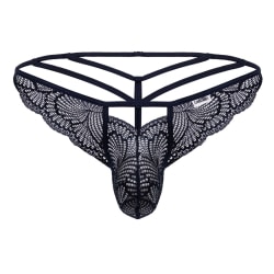 CandyMan Web Lace Thong - Navy