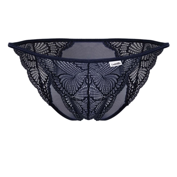 CandyMan Lace Mini Tanga Briefs - Navy