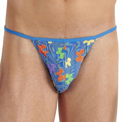 Slip Tanga Funky Styles Bleu Cyan HOM