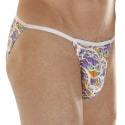 Slip Tanga Funky Styles Violet - Blanc HOM