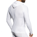 Sweat-Shirt à Capuche Vertex Blanc ES Collection