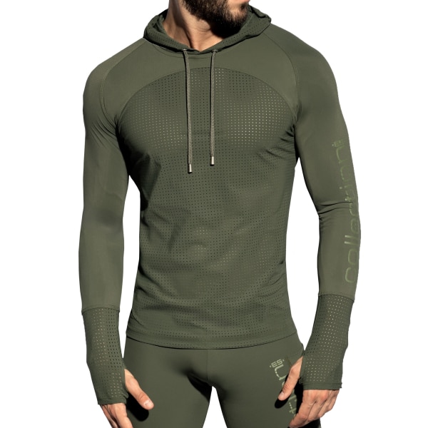 Sweat-Shirt à Capuche Vertex Kaki ES Collection