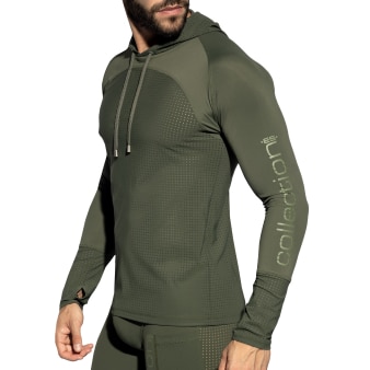 Sweat-Shirt à Capuche Vertex Kaki ES Collection