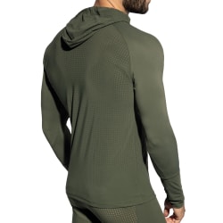 Sweat-Shirt à Capuche Vertex Kaki ES Collection