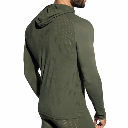 Sweat-Shirt à Capuche Vertex Kaki ES Collection