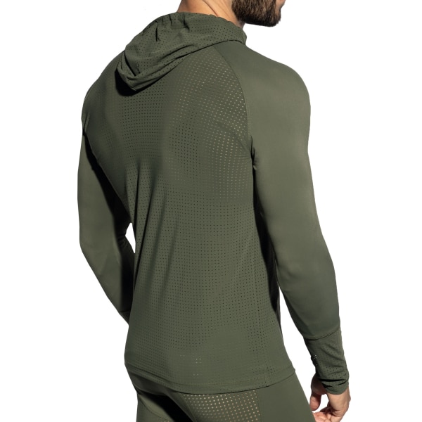 Sweat-Shirt à Capuche Vertex Kaki ES Collection