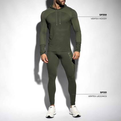 Sweat-Shirt à Capuche Vertex Kaki ES Collection