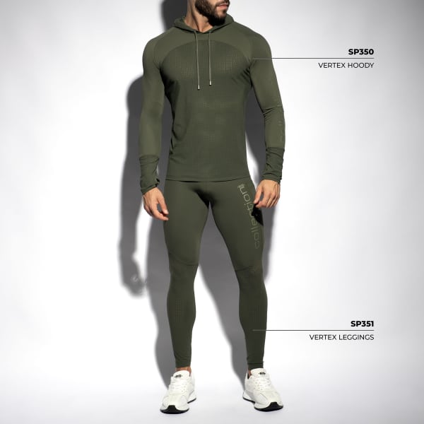 Sweat-Shirt à Capuche Vertex Kaki ES Collection