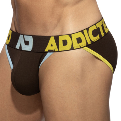 Addicted Naked Feeling Push Up Tanga Briefs - Brown