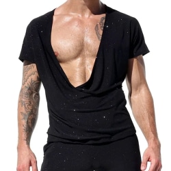 T-shirt Drapé Sparkle Noir Rufskin