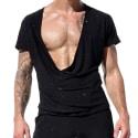 T-shirt Drapé Sparkle Noir Rufskin