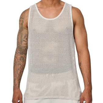 Débardeur Mesh Coton Beige Frilivin