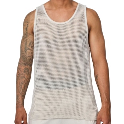 Débardeur Mesh Coton Beige Frilivin
