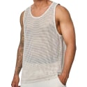 Débardeur Mesh Coton Beige Frilivin