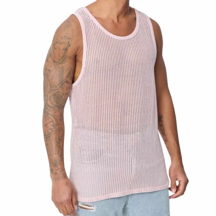 Débardeur Mesh Coton Rose Frilivin