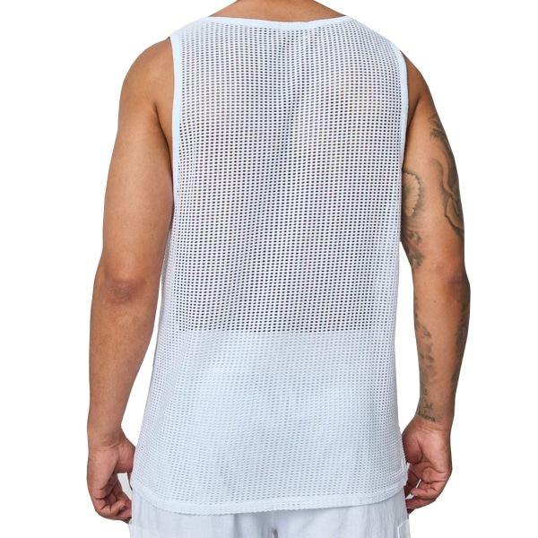 Débardeur Mesh Coton Blanc Frilivin