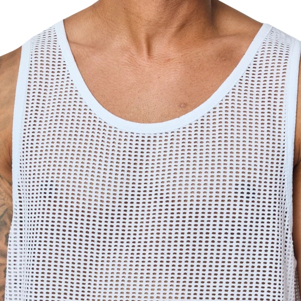 Débardeur Mesh Coton Blanc Frilivin
