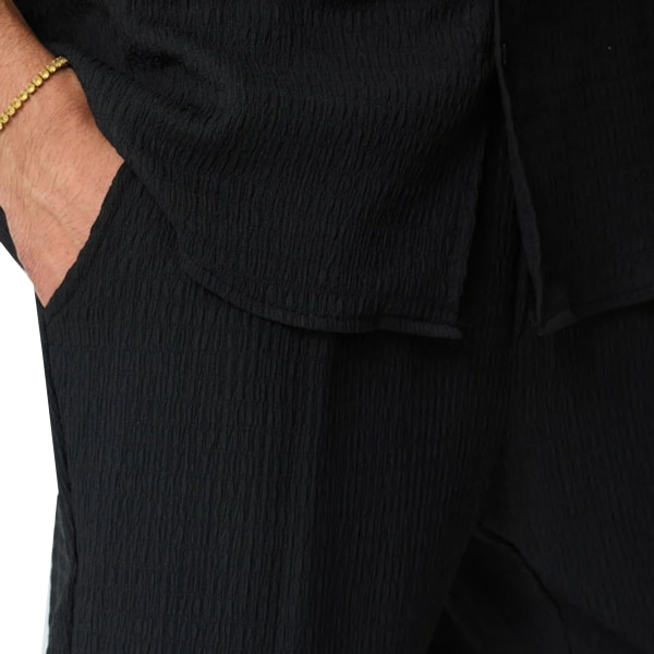 Frilivin Shirt and Pants Set - Black