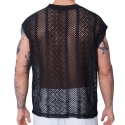 Débardeur Maille Ajourée Noir Frilivin