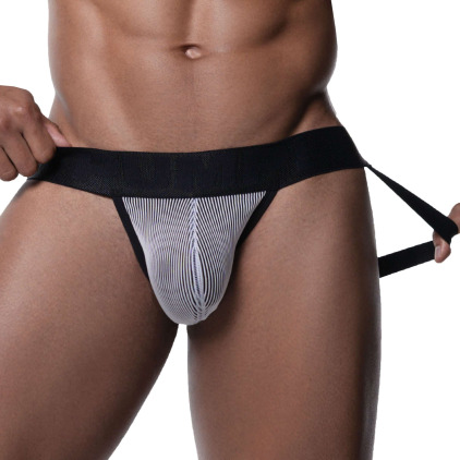 Jock Strap Bleach Blanc - Noir Pump!