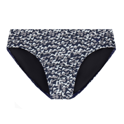 Emporio Armani All Over Logo Swim Briefs - Midnight Blue