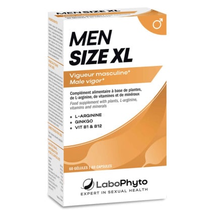 Men Size XL Vigueur Masculine - 60 Gélules Labophyto