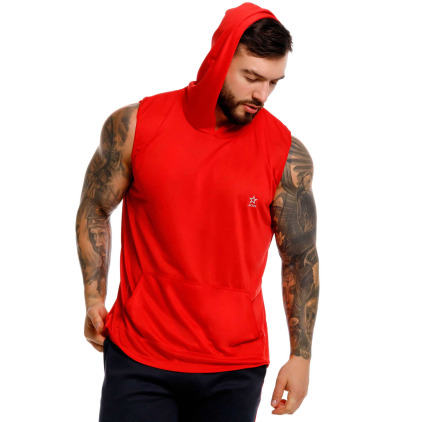 Débardeur à Capuche Motion Rouge JOR