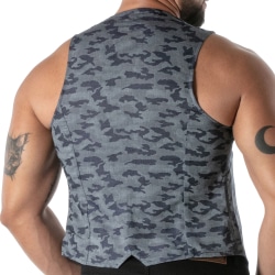 TOF Paris Camo Chain Vest - Blue