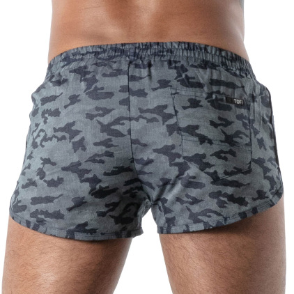 Short Rétro Camouflage Bleu TOF Paris