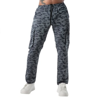 Pantalon Cargo Camouflage Bleu TOF Paris