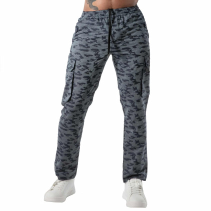 Pantalon Cargo Camouflage Bleu TOF Paris
